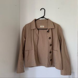 Beige Shacket (Sustainably Made in Canada)
